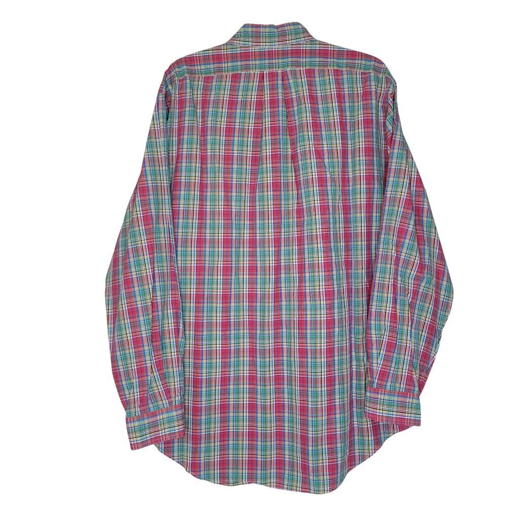 Ralph Lauren Button Down Shirt Mens L Red Plaid Long Sleeve Preppy Logo Pony - Picture 6 of 16
